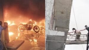 नोएडा के मामूरा गांव में पांच मंजिला बिल्डिंग में आग, इलेक्ट्रिक स्कूटी चार्जिंग से हुआ हादसा, दो युवक-युवती की मौत 20260715_151344